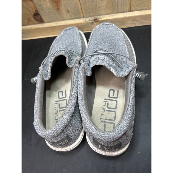 Hey Dude Wally Sox Mens Casual Shoes US 11 Gray Lightweight Breathable Slip-On - Picture 5 of 8